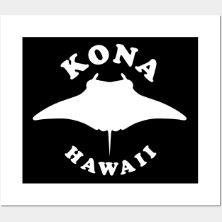 Kona, Hawaii | Scuba Diving With Manta Ray Posters and Art